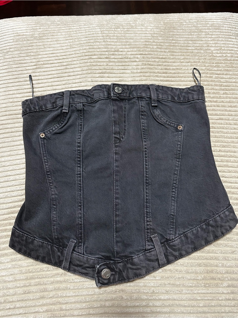 Zara High-Waist Black Denim Shorts